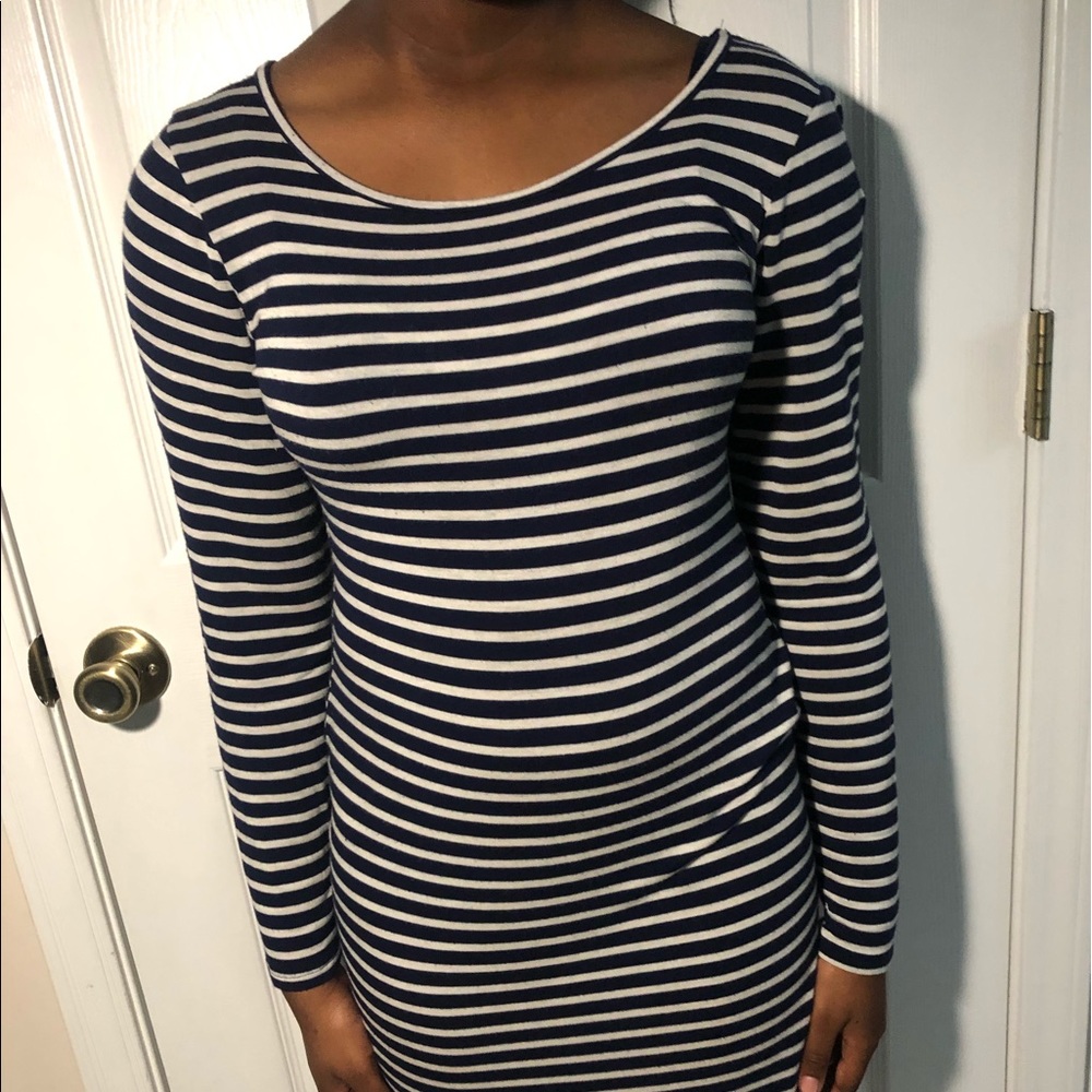 Long sleeved stripped dress